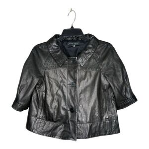 Theory Short Sleeved Leather Jacket